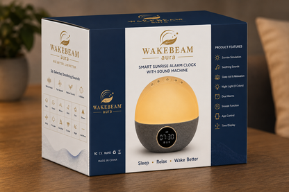 WakeBeam Aura™ – Réveil simulateur d'aube intelligent pour un réveil naturel