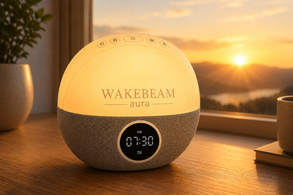 WakeBeam Aura™ – Réveil simulateur d'aube intelligent pour un réveil naturel