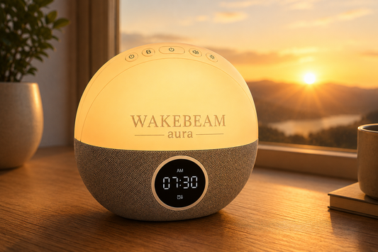 WakeBeam Aura™ – Réveil simulateur d'aube intelligent pour un réveil naturel